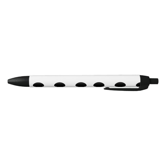 Schwarze Wiederholungspunkte Kugelschreiber (Unterseite)