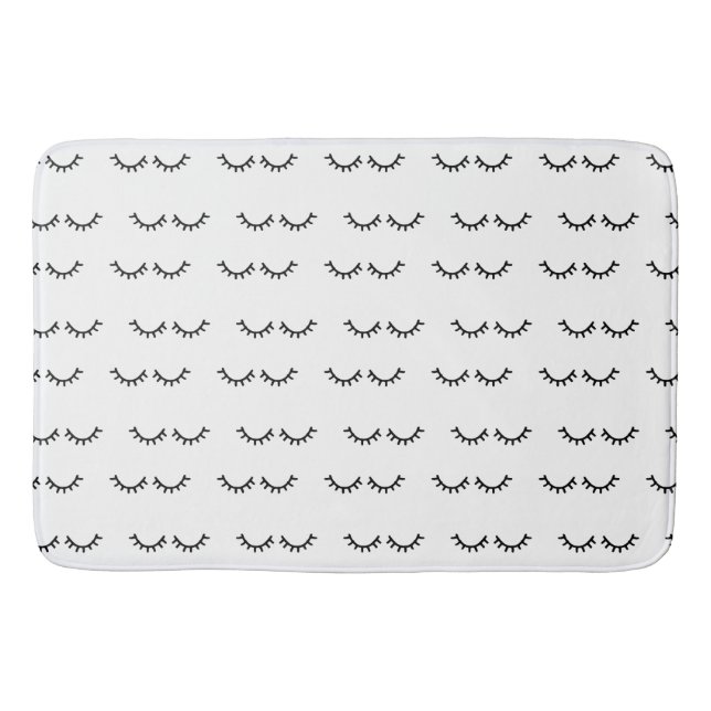 Schwarze Wimpern Badematte (Vorderseite)