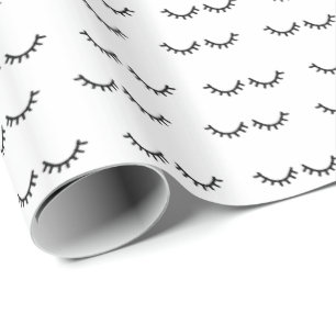 Schwarze Wimpern Geschenkpapier