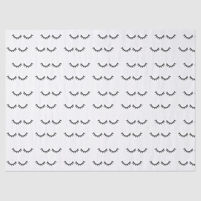 Schwarze Wimpern Seidenpapier (Vorderseite)
