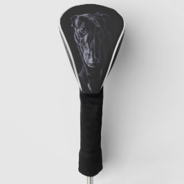 Schwarze Windhund-Hundekunst-Golf-Fahrer-Abdeckung Golf Headcover
