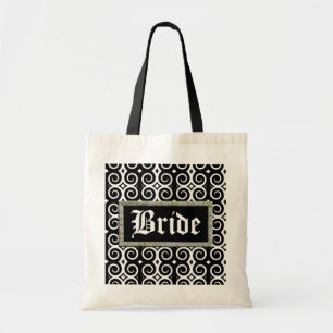 Schwarze Wirbel (Hochzeit) Tragetasche