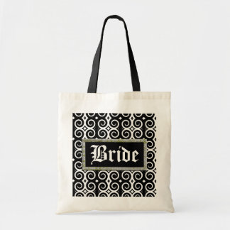 Schwarze Wirbel (Hochzeit) Tragetasche