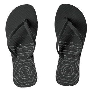 Schwarze Wirbelsäulengeometrie Flip Flops