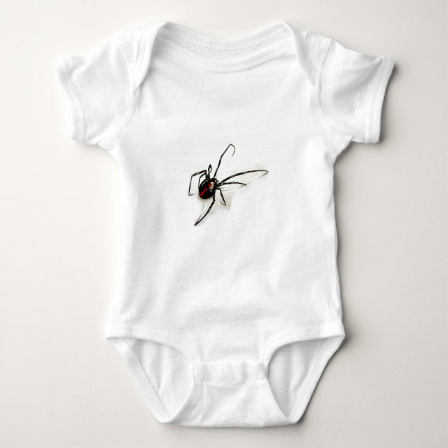 Schwarze Witwe Baby Strampler (Vorderseite)