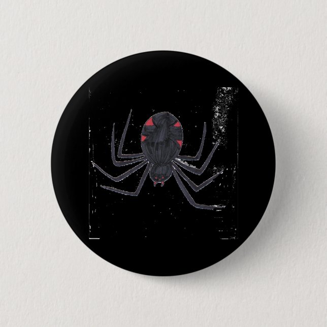 Schwarze Witwe Button (Vorderseite)