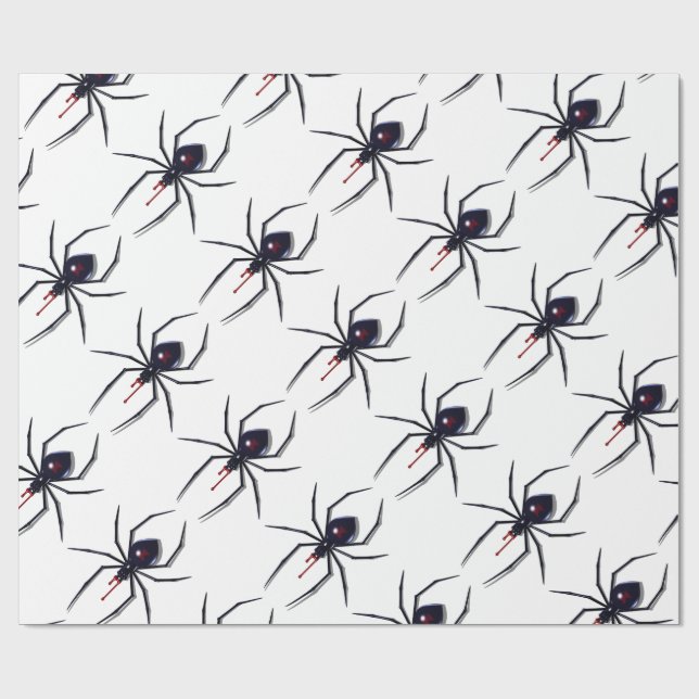 Schwarze Witwe Geschenkpapier (Flach)