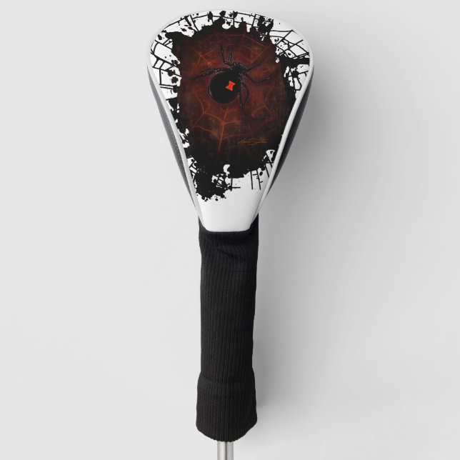 Schwarze Witwe Golf Headcover (Vorderseite)