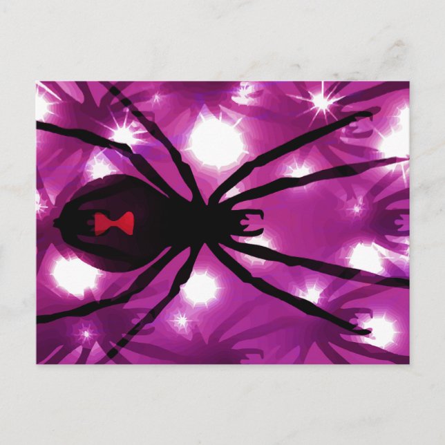 Schwarze Witwe Postkarte (Vorderseite)