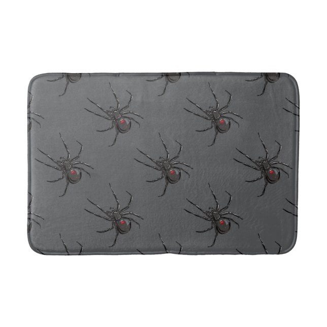 Schwarze Witwe Spider Originelle Zeichnend Kunst Badematte (Vorderseite)