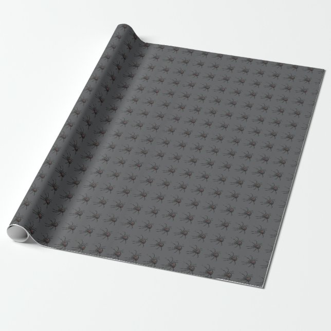 Schwarze Witwe Spider Originelle Zeichnend Kunst Geschenkpapier (Ungerollt)
