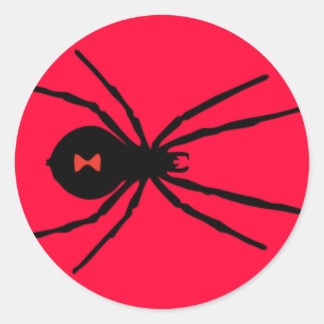 Schwarze Witwe-Spinne Runder Aufkleber