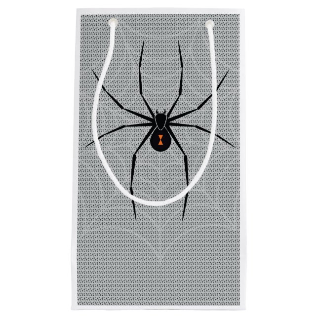 Schwarze Witwen-Spinnen-Geschenk-Tasche Kleine Geschenktüte (Vorderseite)