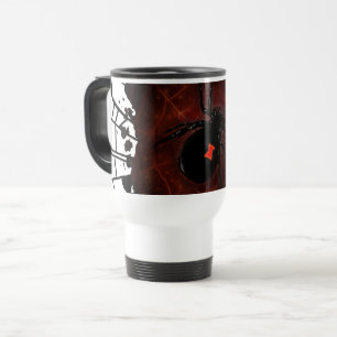 Schwarze Witwenspinne Gothic Farbe Spritzer Netz D Reisebecher