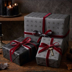 Schwarze Witwenspinne Originalzeichnung Kunst Geschenkpapier