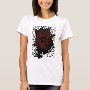 Schwarze Witwenspinnen-Netz-Gotik-Dunkle-Kantige-A T-Shirt