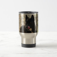 Schwarze Wolf-Reise/Pendler-Tasse
