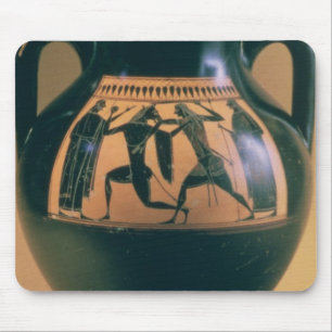 Schwarze Zahl Amphora des Dachbodens, der Theseus Mousepad