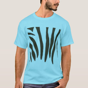 Schwarze Zebra-Streifen-Design auf Hemden T-Shirt