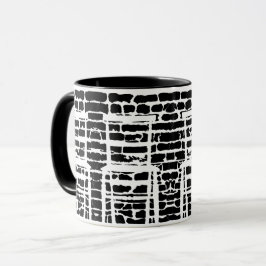 Schwarze Ziegelstein-Tasse Tasse