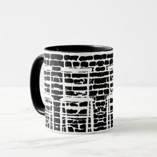 Schwarze Ziegelstein-Tasse Tasse
