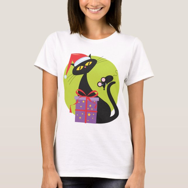 Schwarze Ziegenmäuse der 1950er Jahre T-Shirt (Vorderseite)