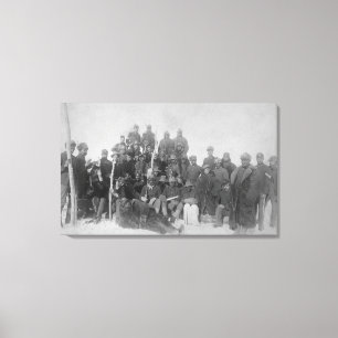 Schwärzen Sie "Büffel-Soldaten" der 25. Infanter Leinwanddruck