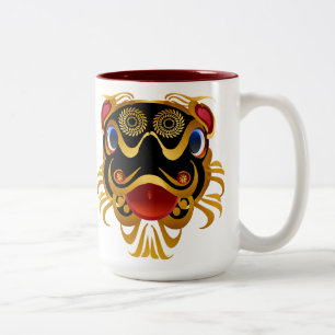 Schwärzen Sie 'n-Goldchinesische Zweifarbige Tasse