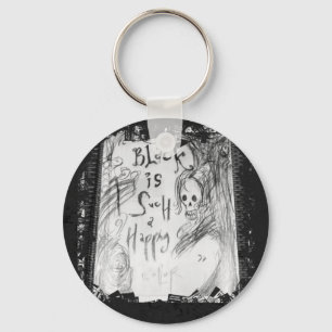 schwärzen Sie solch eine glückliche Farbe Schlüsselanhänger