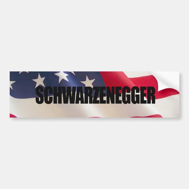 Schwarzenegger Autoaufkleber (Vorne)