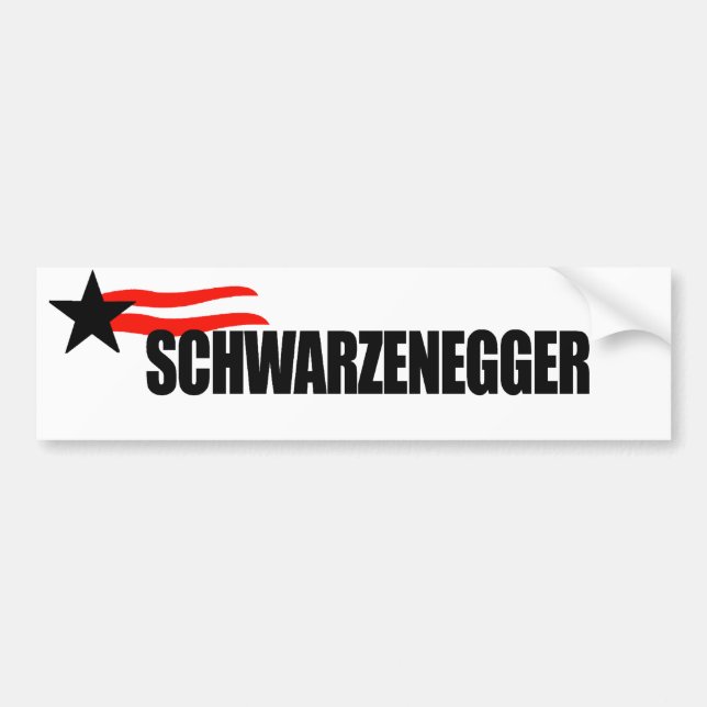 Schwarzenegger Autoaufkleber (Vorne)