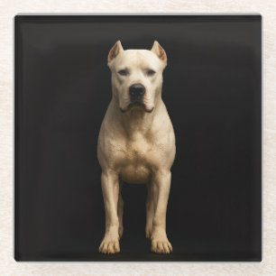 Schwarzer 4 Luxe Glasuntersetzer, Bold Dogo Argent Glasuntersetzer