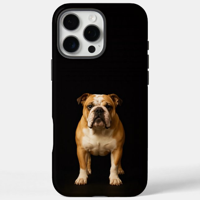 Schwarzer 4 Luxe iPhone 16 Pro Max Stamina Bulldog Hülle (Rückseite)