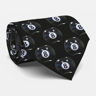 Schwarzer 8 Ball Billard Pool Spieler Cool Krawatte