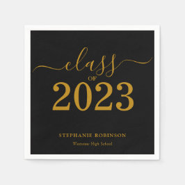 Schwarzer Abschluss 2023 Serviette