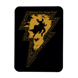 Schwarzer Adam-Distressed-Blitzschlag-Grafik Magnet