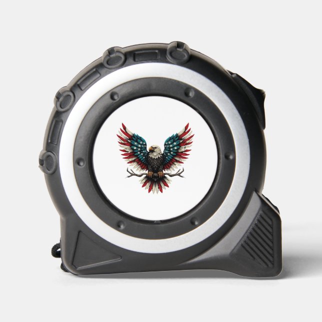 Schwarzer Adler aus Rustikal Maßband (Vorderseite)