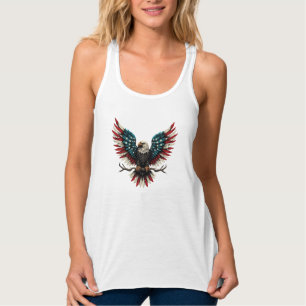 Schwarzer Adler aus Rustikal Tank Top