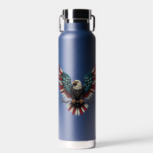 Schwarzer Adler aus Rustikal Trinkflasche
