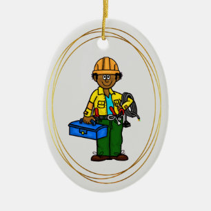 Schwarzer Afrikaner oder Tan Lineman Ornament