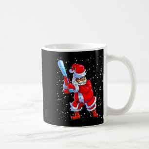 Schwarzer afroamerikanischer Weihnachtsmann Baseba Kaffeetasse