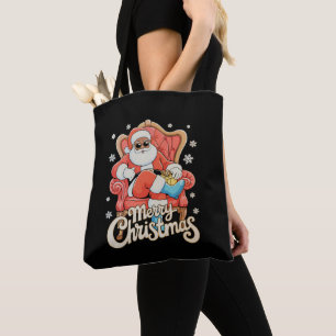 Schwarzer Afroamerikanischer Weihnachtsmann Christ Tasche