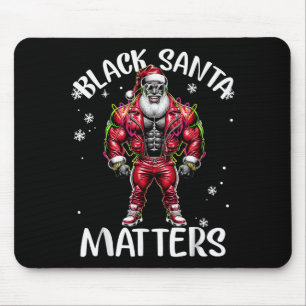 Schwarzer afroamerikanischer Weihnachtsmann Weihna Mousepad