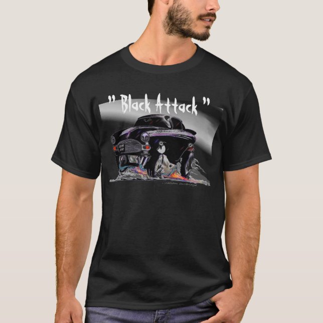 "Schwarzer Angriff " T-Shirt (Vorderseite)