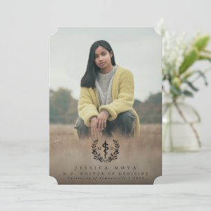 Schwarzer Asklepios MD Doktor der Medizin Abschlus Ankündigung