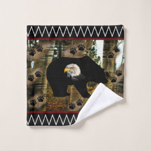 Schwarzer Bär Adlerbär Paw Prinz Wilderness Badhandtuch Set