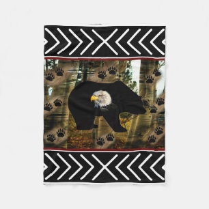 Schwarzer Bär Adlerbär Paw Prinz Wilderness Fleecedecke