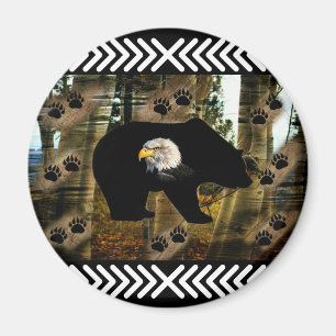 Schwarzer Bär Adlerbär Paw Prinz Wilderness Magnet