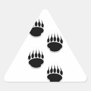 Schwarzer Bär Dreieckiger Aufkleber