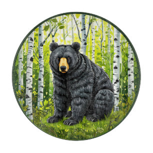 Schwarzer Bär im Birnenwald Schneidebrett